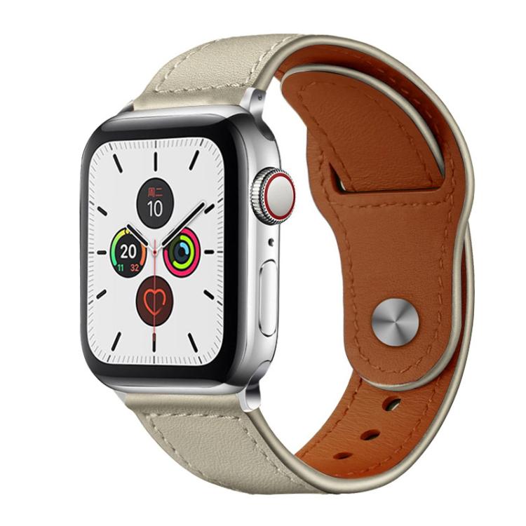 Cinturino per orologio xDfind con fibbia a rivetto in vera pelle, For Apple Watch 42 / 44 / 45 / 46 / 49mm