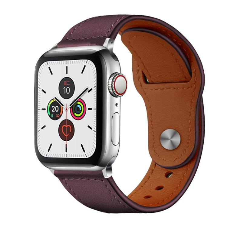 Cinturino per orologio xDfind con fibbia a rivetto in vera pelle, For Apple Watch 42 / 44 / 45 / 46 / 49mm