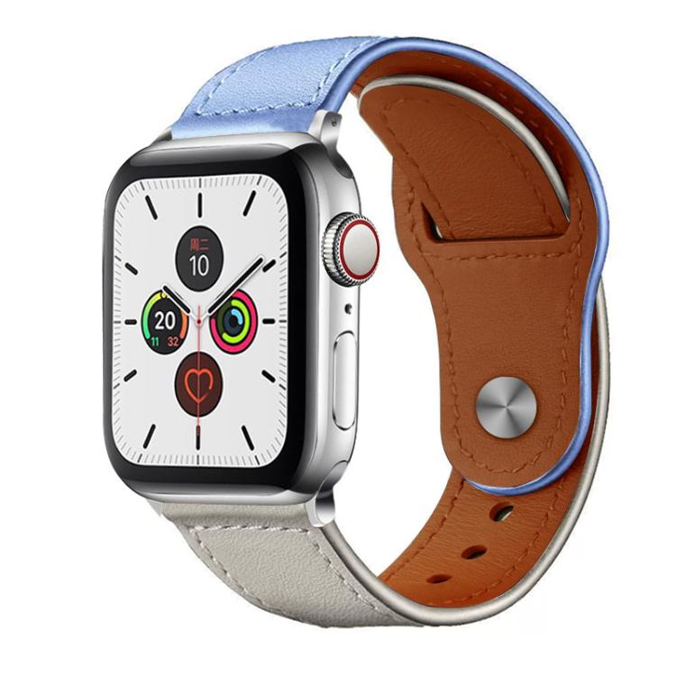 Cinturino per orologio xDfind con fibbia a rivetto in vera pelle, For Apple Watch 38 / 40 / 41 / S10 42mm