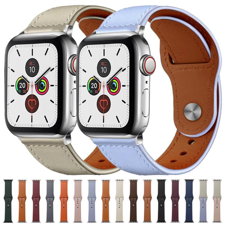 Cinturino per orologio xDfind con fibbia a rivetto in vera pelle, For Apple Watch 38 / 40 / 41 / S10 42mm