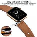 Cinturino per orologio xDfind con fibbia a rivetto in vera pelle, For Apple Watch 38 / 40 / 41 / S10 42mm