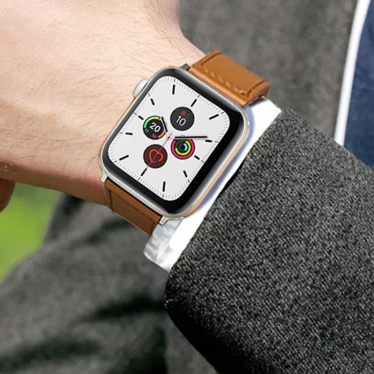 Cinturino per orologio xDfind con fibbia a rivetto in vera pelle, For Apple Watch 42 / 44 / 45 / 46 / 49mm