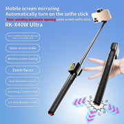 Proiettore portatile con schermo integrato e selfie stick