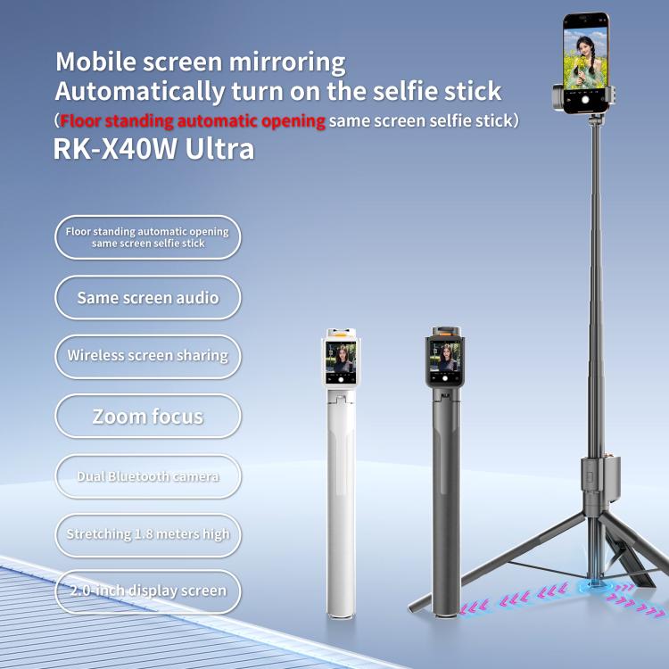 Proiettore portatile con schermo integrato e selfie stick