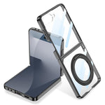 Custodia per telefono GKK con galvanizzazione integrata e copertura completa, dotata di supporto magnetico girevole., For Galaxy Z Flip8 5G, For Samsung Galaxy Z Flip7 5G