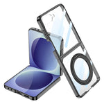 Custodia per telefono GKK con galvanizzazione integrata e copertura completa, dotata di supporto magnetico girevole., For Galaxy Z Flip8 5G, For Samsung Galaxy Z Flip7 5G