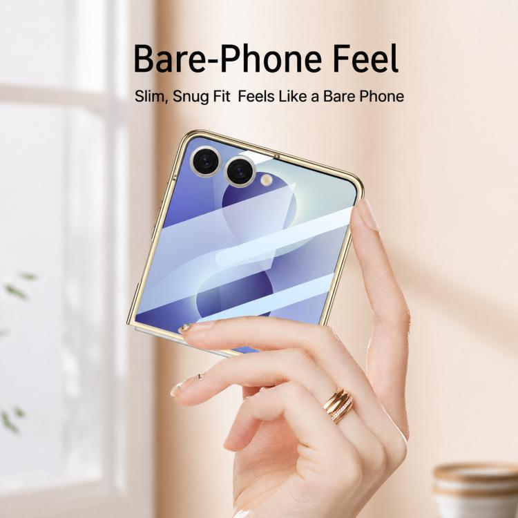 Custodia per telefono GKK con galvanizzazione integrata e copertura completa, dotata di supporto magnetico girevole., For Galaxy Z Flip8 5G, For Samsung Galaxy Z Flip7 5G