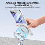 Custodia per telefono GKK con galvanizzazione integrata e copertura completa, dotata di supporto magnetico girevole., For Galaxy Z Flip8 5G, For Samsung Galaxy Z Flip7 5G