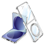 Custodia per telefono GKK con galvanizzazione integrata e copertura completa, dotata di supporto magnetico girevole., For Galaxy Z Flip8 5G, For Samsung Galaxy Z Flip7 5G
