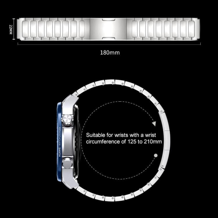 Cinturino per orologio xDfind in acciaio inossidabile con fibbia a forma di I, 22mm