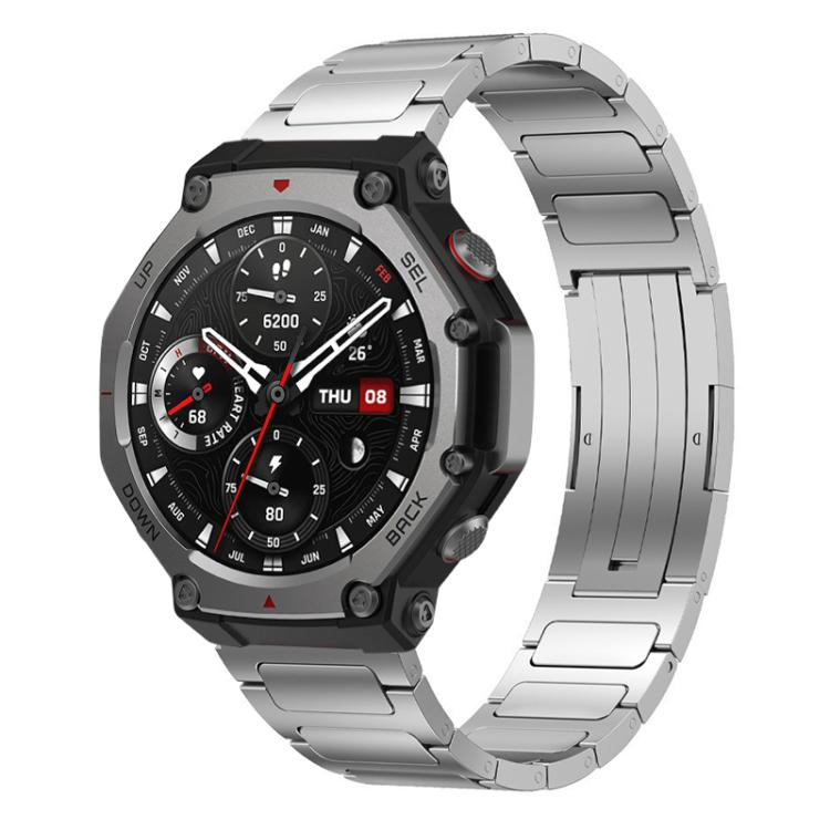 Cinturino per orologio xDfind in acciaio inossidabile con fibbia a forma di I, For Amazfit T-Rex 3