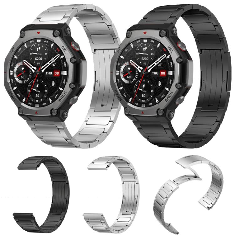 Cinturino per orologio xDfind in acciaio inossidabile con fibbia a forma di I, For Amazfit T-Rex 3