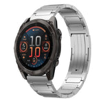 Cinturino per orologio xDfind in acciaio inossidabile con fibbia a forma di I, For Garmin Fenix 8/7X/6X/5X 26mm
