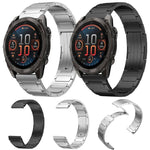Cinturino per orologio xDfind in acciaio inossidabile con fibbia a forma di I, For Garmin Fenix 8/7X/6X/5X 26mm
