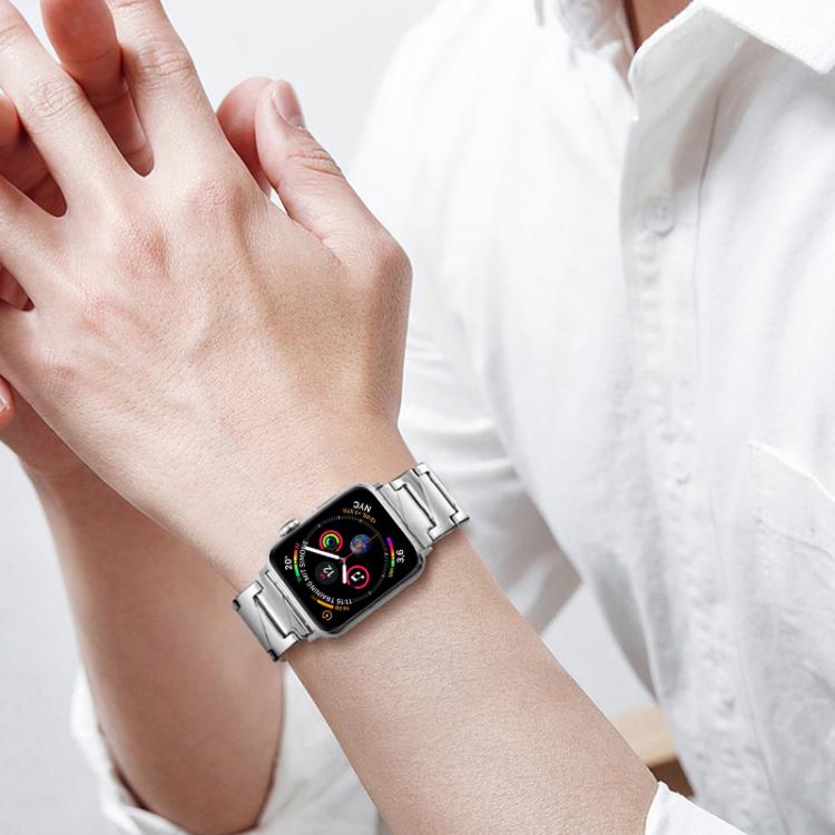 Cinturino per orologio xDfin in acciaio inossidabile a gradini, For Apple Watch 42 / 44 / 45 / 46 / 49mm, For Apple Watch 38 / 40 / 41 / S10 42mm