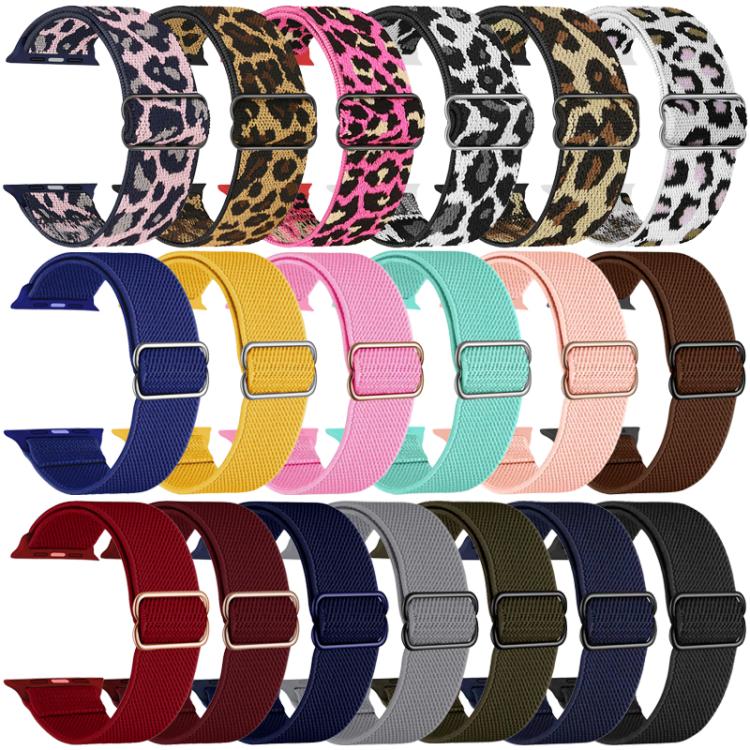 Cinturino per orologio xDfind regolabile con fibbia scorrevole in nylon elastico, For Apple Watch 42 / 44 / 45 / 46 / 49mm