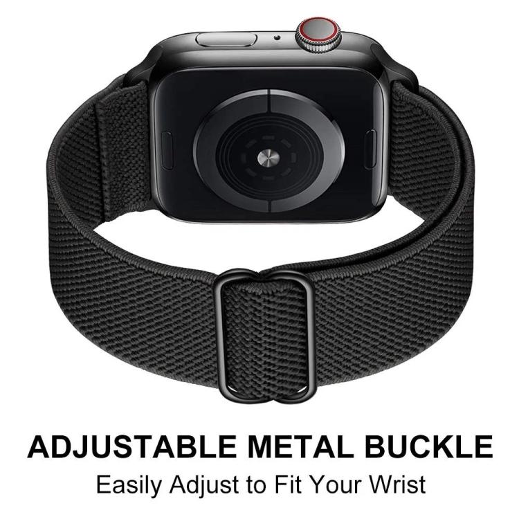 Cinturino per orologio xDfind regolabile con fibbia scorrevole in nylon elastico, For Apple Watch 38 / 40 / 41 / S10 42mm