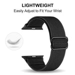 Cinturino per orologio xDfind regolabile con fibbia scorrevole in nylon elastico, For Apple Watch 38 / 40 / 41 / S10 42mm