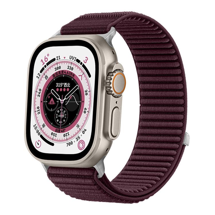 Cinturino per orologio xDfind in nylon intrecciato con chiusura a strappo, For Apple Watch 42 / 44 / 45 / 46 / 49mm