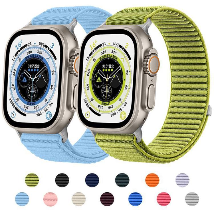 Cinturino per orologio xDfind in nylon intrecciato con chiusura a strappo, For Apple Watch 42 / 44 / 45 / 46 / 49mm