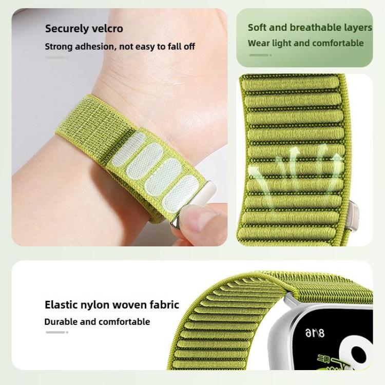 Cinturino per orologio xDfind in nylon intrecciato con chiusura a strappo, For Apple Watch 42 / 44 / 45 / 46 / 49mm