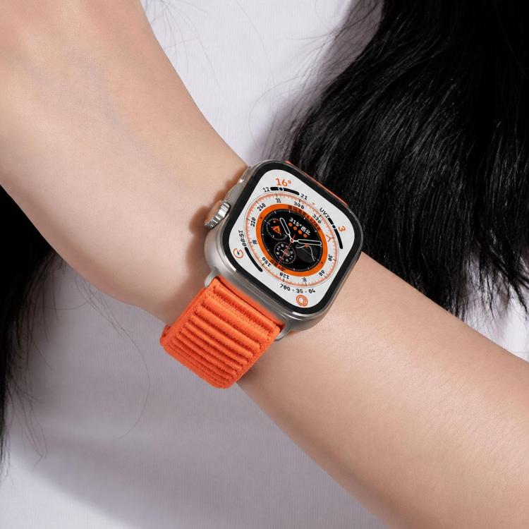 Cinturino per orologio xDfind in nylon intrecciato con chiusura a strappo, For Apple Watch 42 / 44 / 45 / 46 / 49mm