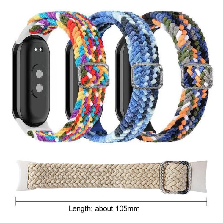Cinturino per orologio xDfind regolabile in nylon intrecciato elastico, For Xiaomi Smart Band 10 / 9 / 8