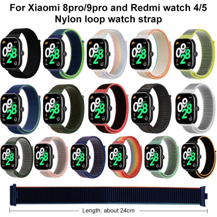 Cinturino per orologio xDfind in nylon con chiusura a strappo, For Xiaomi Band 9 Pro/8 Pro/Redmi Watch6/5/4