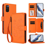 Portafoglio multi-carta con cerniera e motivo farfalla, amore e fiore, custodia per telefono in pelle, For Galaxy S20 FE, For Galaxy S22 Ultra 5G, For Galaxy S22+ 5G