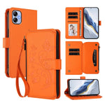 Portafoglio multi-carta con cerniera e motivo farfalla, amore e fiore, custodia per telefono in pelle, For Samsung Galaxy A23 4G / 5G / M23 5G, For Samsung Galaxy A04e 4G / M04 4G, For Samsung Galaxy A14 4G / 5G