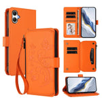 Portafoglio multi-carta con cerniera e motivo farfalla, amore e fiore, custodia per telefono in pelle, For Samsung Galaxy A36 5G / A56 5G, For Samsung Galaxy A05 4G / M05 4G, For Samsung Galaxy A16 4G / 5G
