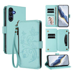 Portafoglio multi-carta con cerniera e motivo farfalla, amore e fiore, custodia per telefono in pelle, For Samsung Galaxy A25e / A25 5G JP, For Samsung Galaxy A17 / A26 5G, For Samsung Galaxy A07 4G / A06 4G / 5G