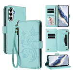 Portafoglio multi-carta con cerniera e motivo farfalla, amore e fiore, custodia per telefono in pelle, For Samsung Galaxy A35 5G, For Samsung Galaxy A25 5G Global, For Samsung Galaxy A24 4G
