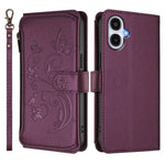 Portafoglio multi-carta con cerniera e motivo farfalla, amore e fiore, custodia per telefono in pelle, For Samsung Galaxy A25e / A25 5G JP, For Samsung Galaxy A17 / A26 5G, For Samsung Galaxy A07 4G / A06 4G / 5G