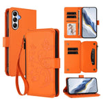 Portafoglio multi-carta con cerniera e motivo farfalla, amore e fiore, custodia per telefono in pelle, For Samsung Galaxy A34 5G, For Samsung Galaxy A54 5G, For Samsung Galaxy A13 4G / 5G / A04 4G