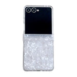 Set di tre custodie per telefono con texture a conchiglia perlata, For Galaxy Z Flip8 5G, For Samsung Galaxy Z Flip7 5G