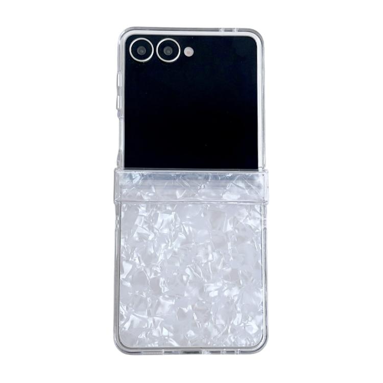 Set di tre custodie per telefono con texture a conchiglia perlata, For Galaxy Z Flip8 5G, For Samsung Galaxy Z Flip7 5G