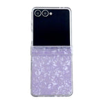 Set di tre custodie per telefono con texture a conchiglia perlata, For Galaxy Z Flip8 5G, For Samsung Galaxy Z Flip7 5G