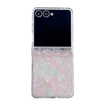 Set di tre custodie per telefono con texture a conchiglia perlata, For Galaxy Z Flip8 5G, For Samsung Galaxy Z Flip7 5G