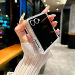 Set di tre custodie per telefono con texture a conchiglia perlata, For Galaxy Z Flip8 5G, For Samsung Galaxy Z Flip7 5G