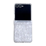 Set di tre custodie per telefono con texture a conchiglia perlata, For Galaxy Z Flip8 5G, For Samsung Galaxy Z Flip7 5G