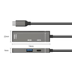 Type-C to Type-C, USB-A, HDMI HUB Docking Station, Type-C to Type-C+USB+HDMI