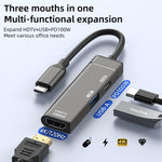 Type-C to Type-C, USB-A, HDMI HUB Docking Station, Type-C to Type-C+USB+HDMI