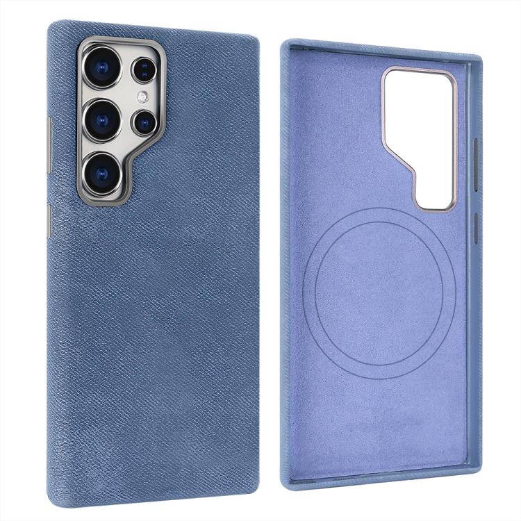 Custodia per telefono VIETAO in pelle PU con texture effetto denim retrò e MagSafe., For Galaxy S26 Ultra 5G, For Samsung Galaxy S25 Ultra 5G, For Samsung Galaxy S24 Ultra 5G