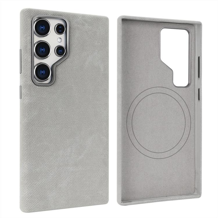Custodia per telefono VIETAO in pelle PU con texture effetto denim retrò e MagSafe., For Galaxy S26 Ultra 5G, For Samsung Galaxy S25 Ultra 5G, For Samsung Galaxy S24 Ultra 5G