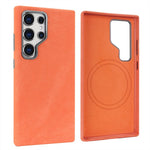 Custodia per telefono VIETAO in pelle PU con texture effetto denim retrò e MagSafe., For Galaxy S26 Ultra 5G, For Samsung Galaxy S25 Ultra 5G, For Samsung Galaxy S24 Ultra 5G