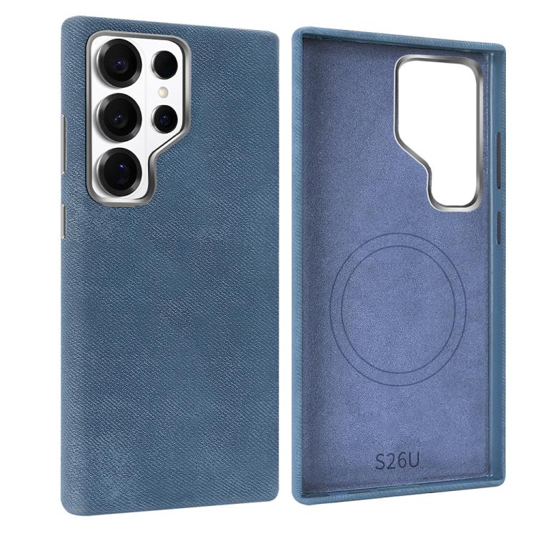 Custodia per telefono VIETAO in pelle PU con texture effetto denim retrò e MagSafe., For Galaxy S26 Ultra 5G, For Samsung Galaxy S25 Ultra 5G, For Samsung Galaxy S24 Ultra 5G