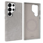 Custodia per telefono VIETAO in pelle PU con texture effetto denim retrò e MagSafe., For Galaxy S26 Ultra 5G, For Samsung Galaxy S25 Ultra 5G, For Samsung Galaxy S24 Ultra 5G