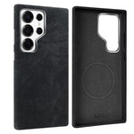 Custodia per telefono VIETAO in pelle PU con texture effetto denim retrò e MagSafe., For Galaxy S26 Ultra 5G, For Samsung Galaxy S25 Ultra 5G, For Samsung Galaxy S24 Ultra 5G
