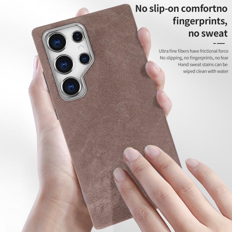 Custodia per telefono VIETAO in pelle PU con texture effetto denim retrò e MagSafe., For Galaxy S26 Ultra 5G, For Samsung Galaxy S25 Ultra 5G, For Samsung Galaxy S24 Ultra 5G